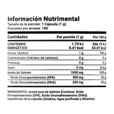 Omega 3 Salmón Oil | Omega 3 Aceite Puro de Salmón 180 Caps | 1000 mg