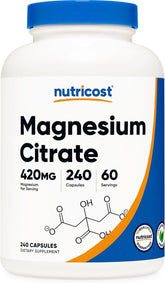 Magnesium Citrate 420mg 60 Ser - Nutricost