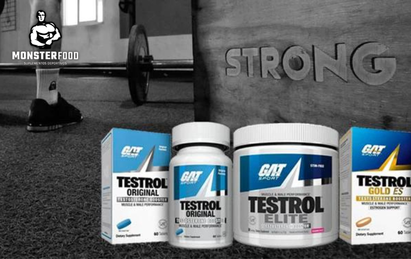 Imagen destacada de Testrol de GAT Sport, se muestran los tres productos de Testrol