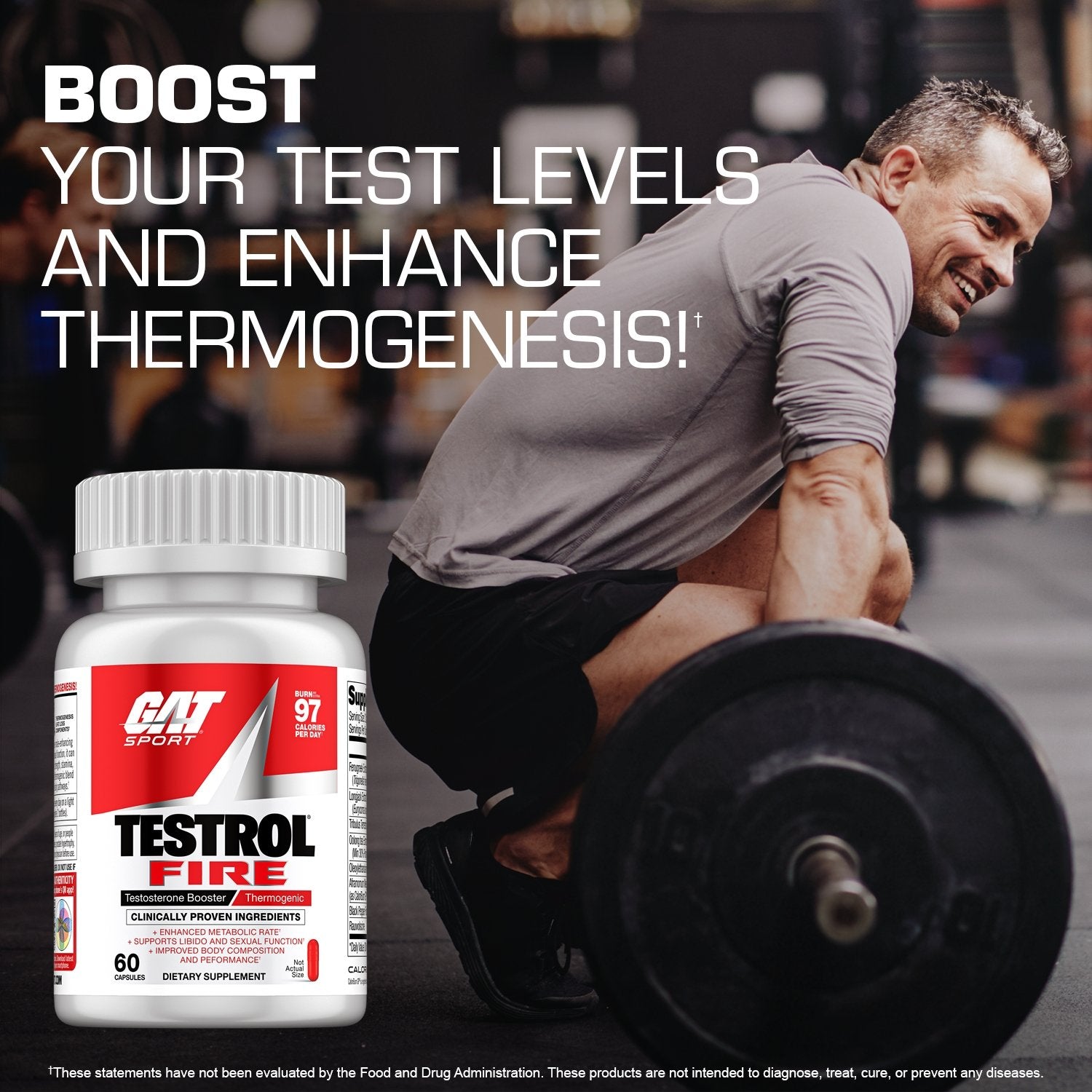 GAT | TESTROL FIRE 60 Cápsulas - Monster Food Suplementos – Monsterfood Mx