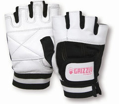 GUANTES DE PIEL BLANCO CON NEGROS PARA MUJER (8728L-0409)