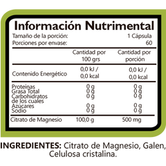 BHP NG CITRATO DE MAGNESIO 60 CAPSULAS