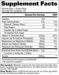 Tabla de información de Carbotein de Gat Sport