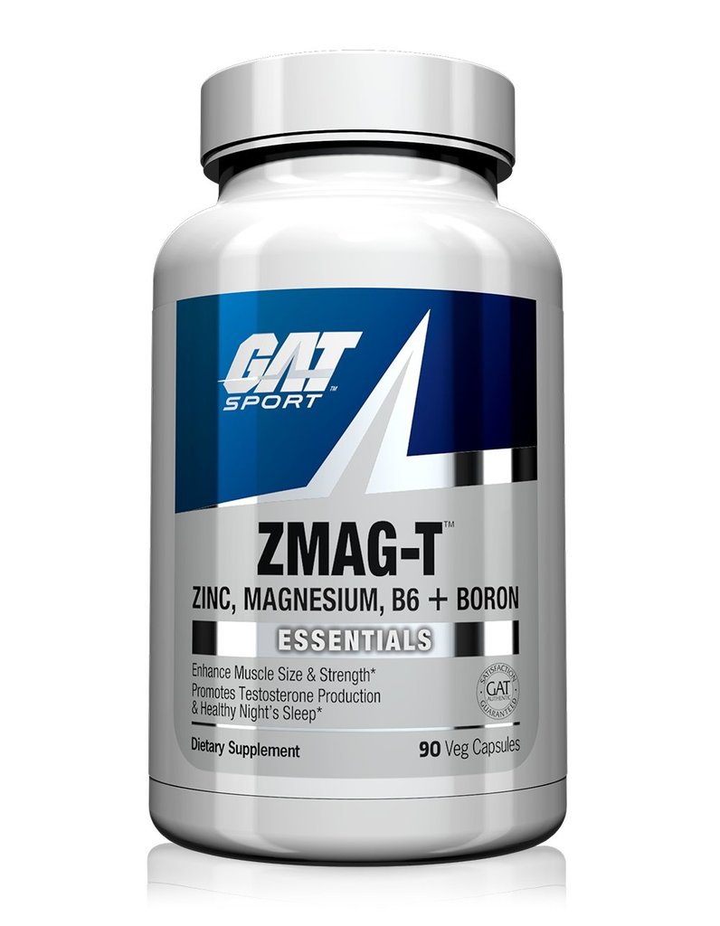 Frasco de cápsulas del producto Zmag-T de GAT Sport